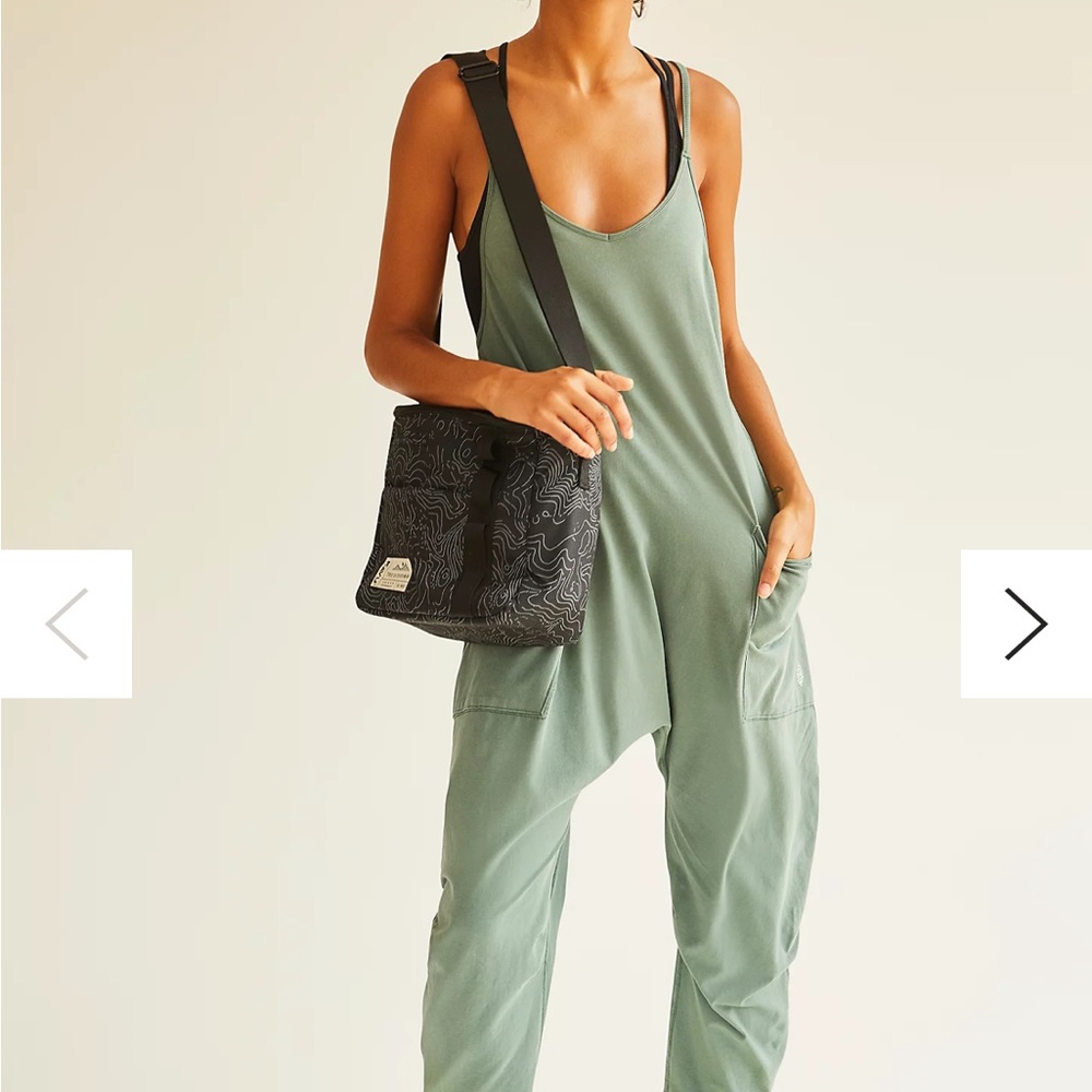 Free people hot shot onesie green new with tags size xs
